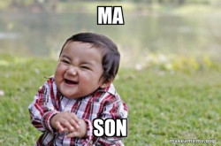 Evil, scheming toddler