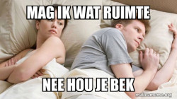 Couple thinking in bed