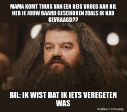 Hagrid - I should not have said that