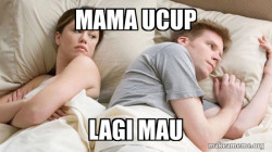 Couple thinking in bed