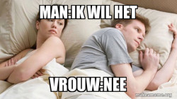 Couple thinking in bed