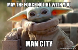 Baby Yoda looking at you
