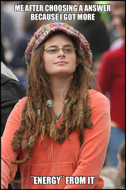 Female College Liberal - Bad Argument Hippie