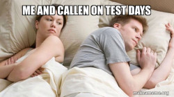 Couple thinking in bed