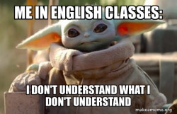 Baby Yoda looking at you