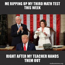 Nancy Pelosi ripping Trump's speech up