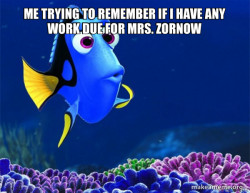 Dory from Nemo  (5 second memory)