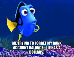 Dory from Nemo  (5 second memory)