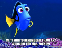 Dory from Nemo  (5 second memory)