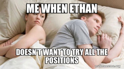 Couple thinking in bed
