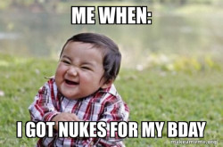 Evil, scheming toddler