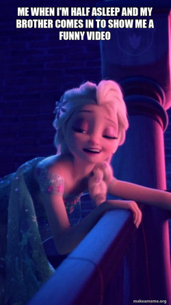 half asleep Elsa
