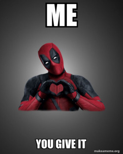 Deadpool Heart Hands