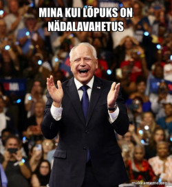 Happy Tim Walz
