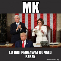 Nancy Pelosi ripping Trump's speech up