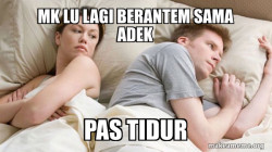 Couple thinking in bed