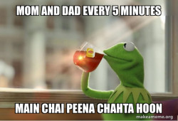 Kermit Drinking Tea