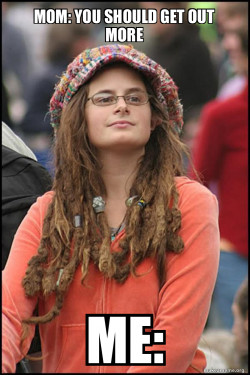 Female College Liberal - Bad Argument Hippie