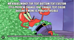 Mr Krabs Money