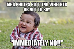 Evil, scheming toddler