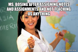 Unhelpful High School Teacher