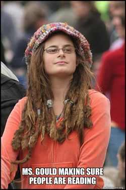 Female College Liberal - Bad Argument Hippie