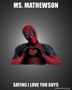 Deadpool Heart Hands