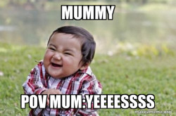 Evil, scheming toddler