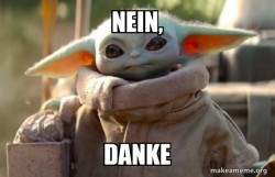 Baby Yoda looking at you