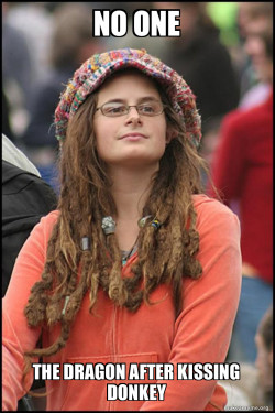 Female College Liberal - Bad Argument Hippie