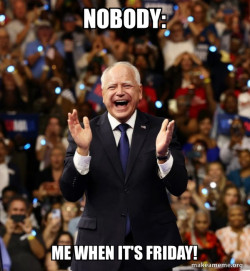 Happy Tim Walz