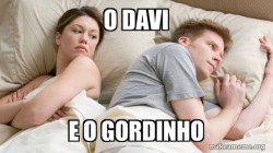 Couple thinking in bed