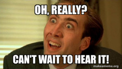 Sarcastic Nicholas Cage