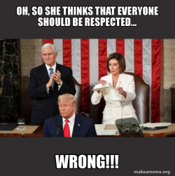 Nancy Pelosi ripping Trump's speech up