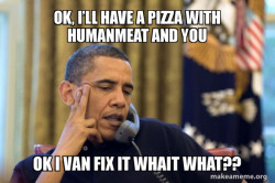 Obama Ordering a Pizza (on the phone)