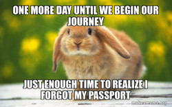 One more day until we begin our walking journey