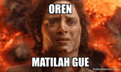 Frodo it's over it's done