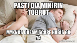 Couple thinking in bed