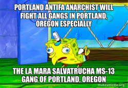 PORTLAND ANTIFA ANARCHIST WILL FIGHT ALL GANGS IN PORTLAND, OREGON ESPECIALLY THE LA MARA SALVATRUCHA MS-13 GANG OF PORTLAND, OREGON
