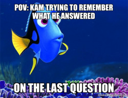 Dory from Nemo  (5 second memory)