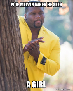 Anthony Adams in Yellow Suit Rubbing Hands