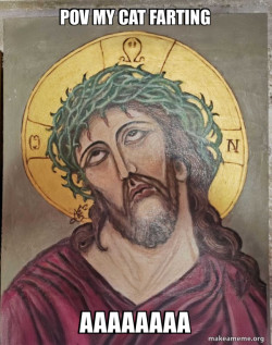 Jesus needs gaz mask