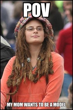 Female College Liberal - Bad Argument Hippie