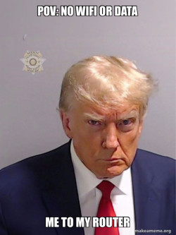trump with no wifi