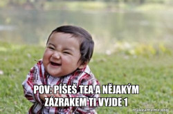 Evil, scheming toddler