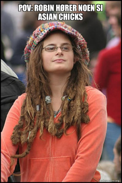 Female College Liberal - Bad Argument Hippie