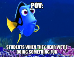 Dory from Nemo  (5 second memory)