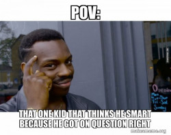 Roll Safe Black Guy Pointing at His Head 