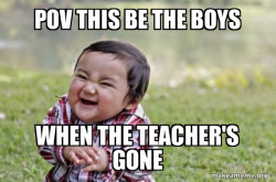 Evil, scheming toddler