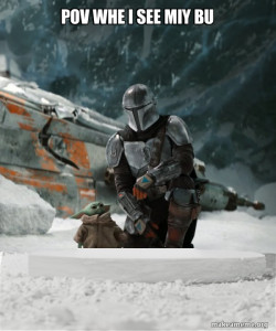 Baby Yoda and Mando